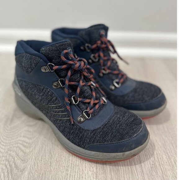Bzees Horizon Boots Womens Size 7 Blue Gray Ankle Hiking Lace-Up Comfort Shoes - Picture 1 of 10